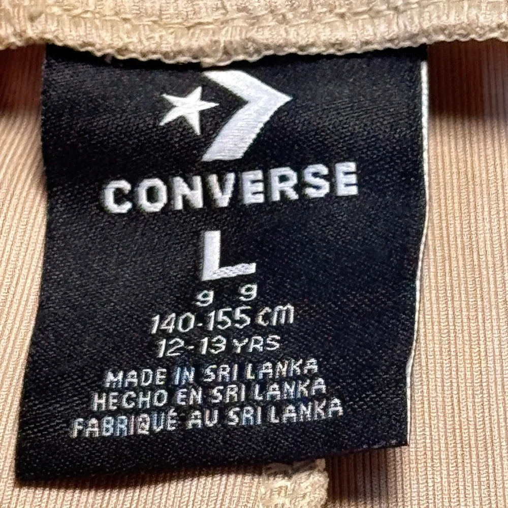 Converse Flare Leg Pants High Rise Wide Waistband Leggings Ribbed Youth Large